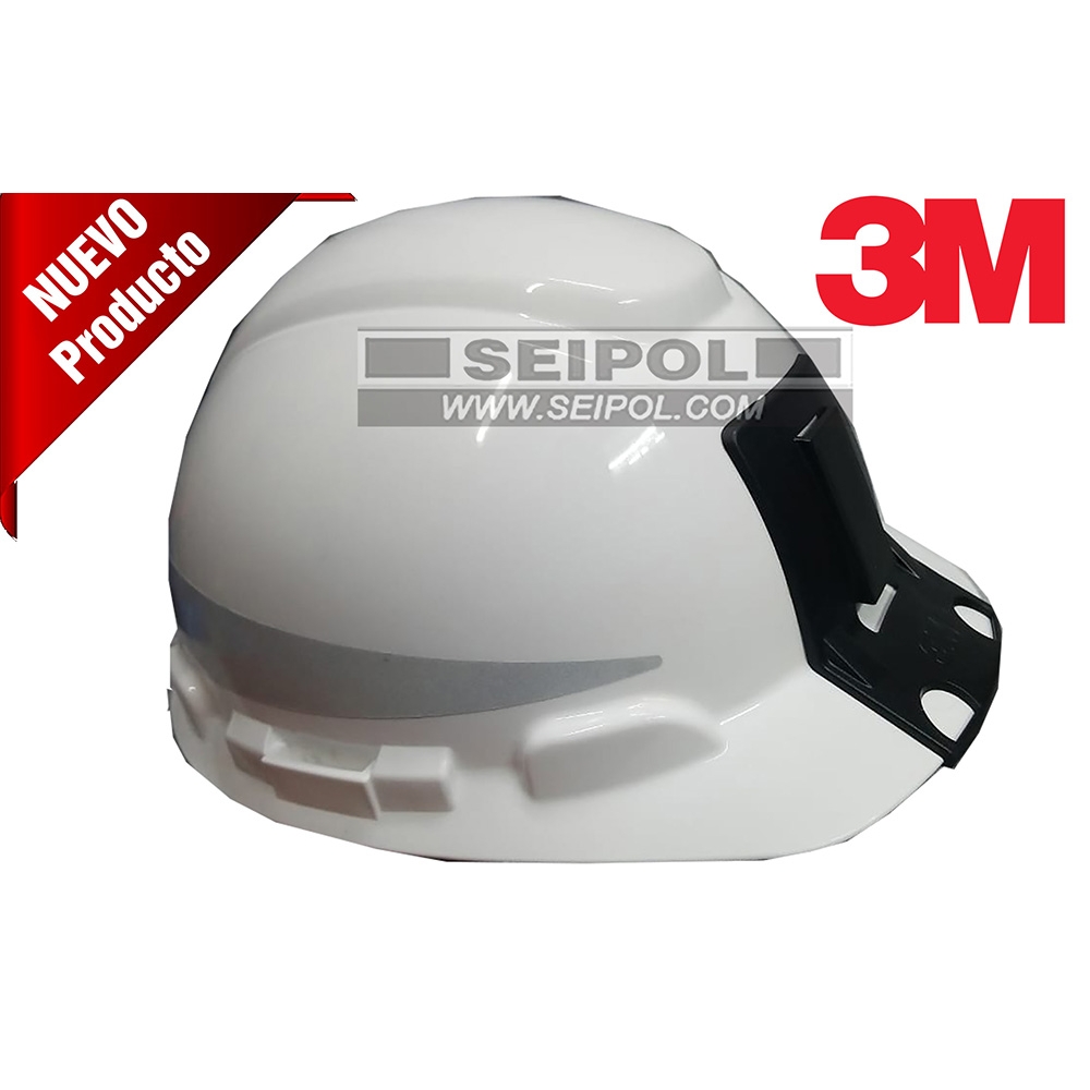 CASCO H-700 Blanco reflectivo con Portalámpara